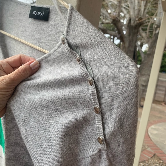 KOOKAI grey sweater 🌵 angora wool blend France size European 2 - Picture 3 of 16